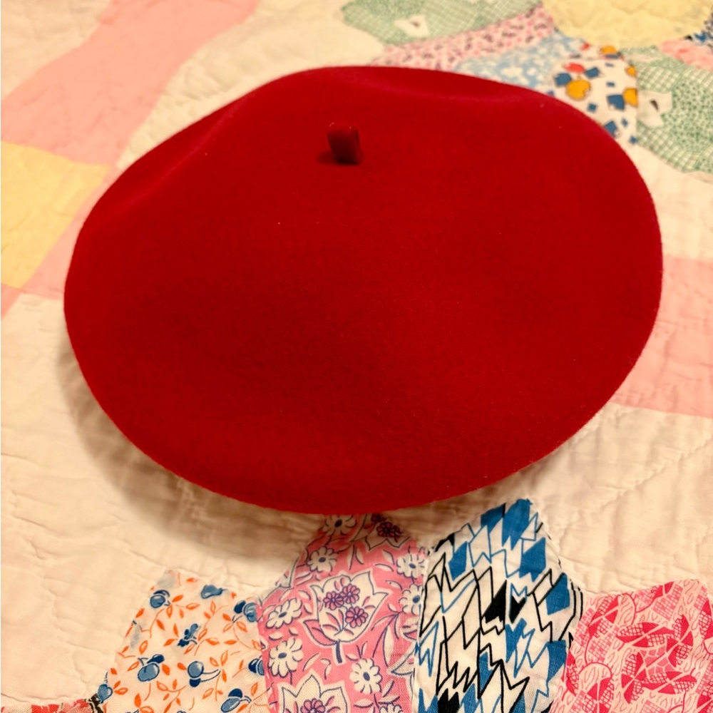 Gymboree Classic Red Beret girls size small